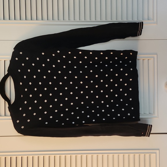 Tommy Hilfiger polka-dot sweater, size small, navy blue - Picture 3 of 4